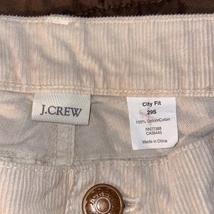 J. Crew skinny leg corduroy pants